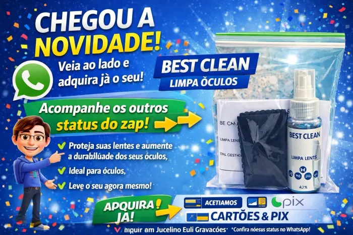 Limpador de Óculos Best Clean - Visão Cristalina e Proteção