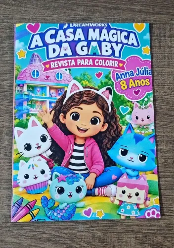 Revista de colorir personalizado