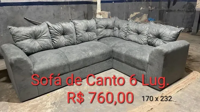 Sofá de Canto 6 Lugares