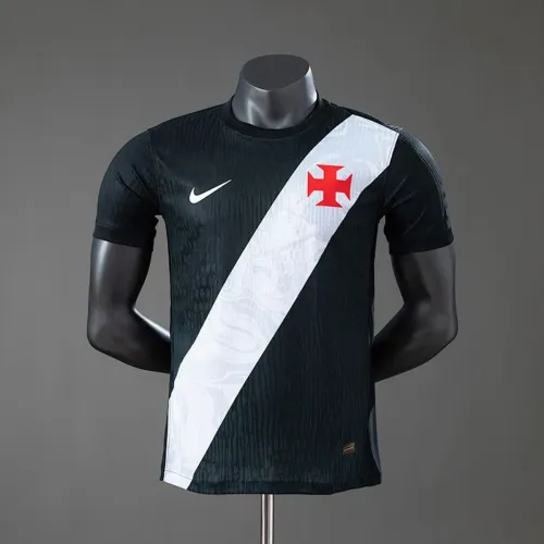 Camisa Vasco da Gama Preta com Faixa Branca - Estilo Jogador