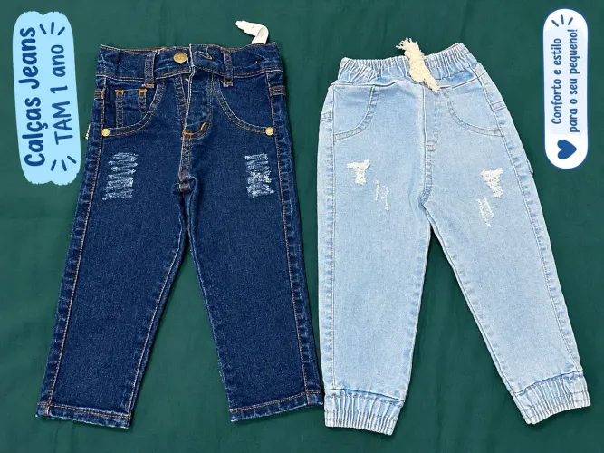 Calças Jeans Menino TAM 1 ano