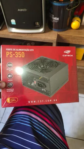 ?Fonte de Alimentação ATX 350W C3Tech PS-350BK (Novo / Lacrado)