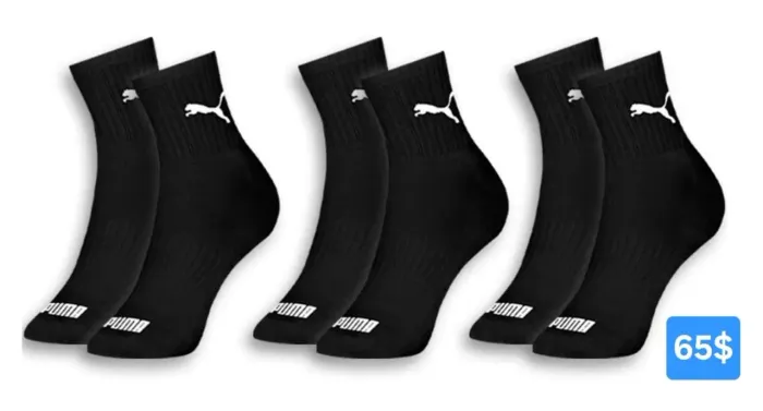 Kit 3 pares de meias da Puma original 