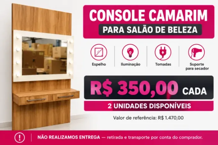 Console Camarim para Salão de Beleza