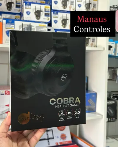 Fone Gamer Cobra Som 2.0 com Adaptador para PC - Conexão P3