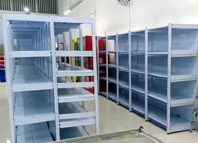 KIT PRATELEIRA GONDOLA RACK MERCADO PADARIA FARMACIA - 2M ALT. 21M COMP. CORREDOR E PARED