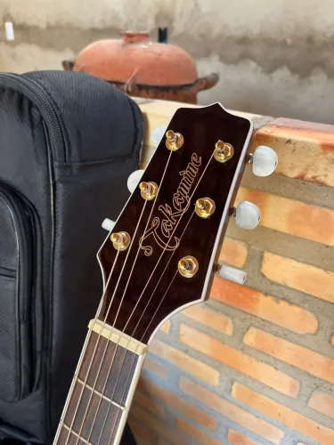 Violão tákamine GN75ce wide red com cordas elixir Phophosf bronze aceito trocas 