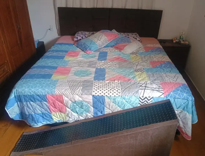 Cama Box King Size + Colchão + Cabeceira