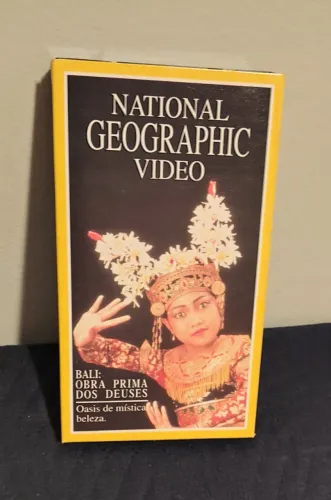 Fita VHS Original - National Geographic - Bali: Obra Prima dos Deuses -Video- Usado-