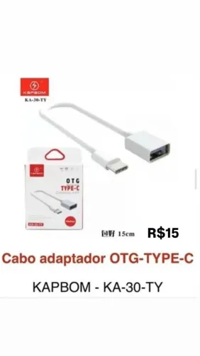 Cabos otg V3, V8, tipo c, lightning novo leiam a descrição