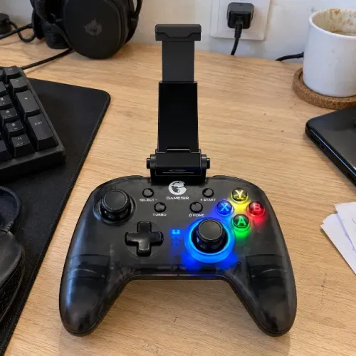 Controle GameSir T4 Pro Bluetooth Switch PC Android iPhone com Suporte de Celular