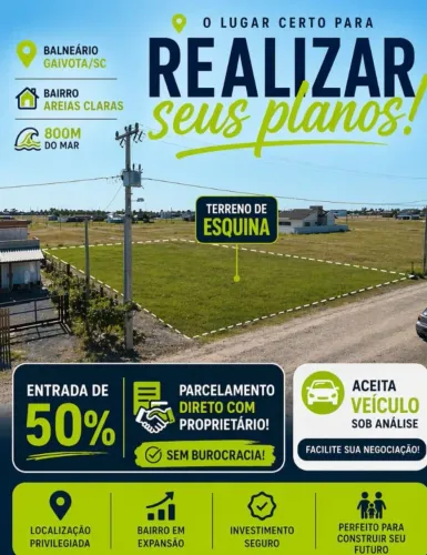 Terreno loteamento areias claras 