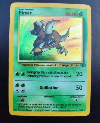 Carta Pokémon TCG Pinsir 9/64 - Jungle (Inglês / 1999)