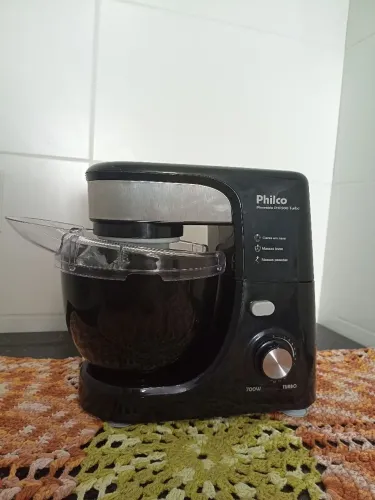 Batedeira Planetária Phinco Turbo, 700W Preta, Semi-Nova