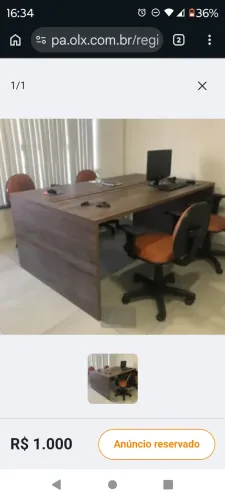 Mesa de escritório tipo terminal