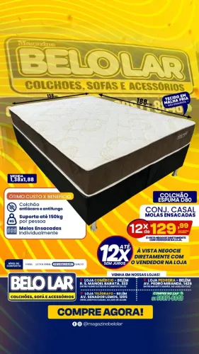 Cama Casal Molas Ensaacadas