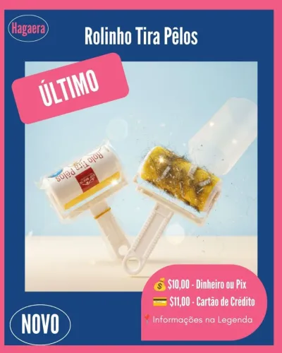 Novo - Rolinho tira pêlos