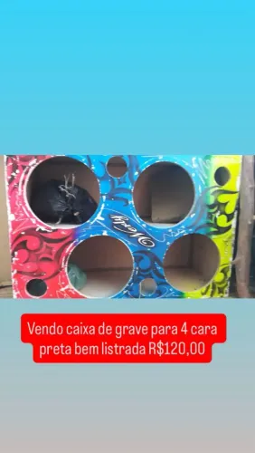 Caixa de grave para cara preta