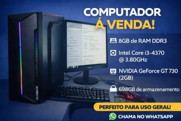 OFERTA ESPECIAL - COMPUTADOR POTENTE PARA TRABALHO E ENTRETENIMENTO!