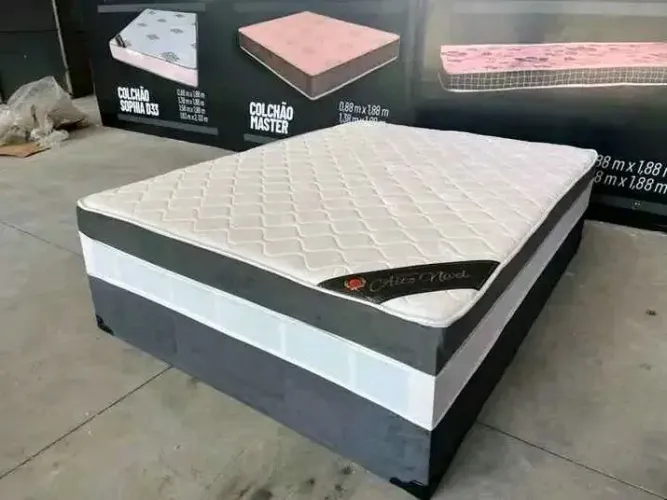 Cama box de casal de alta qualidade D33