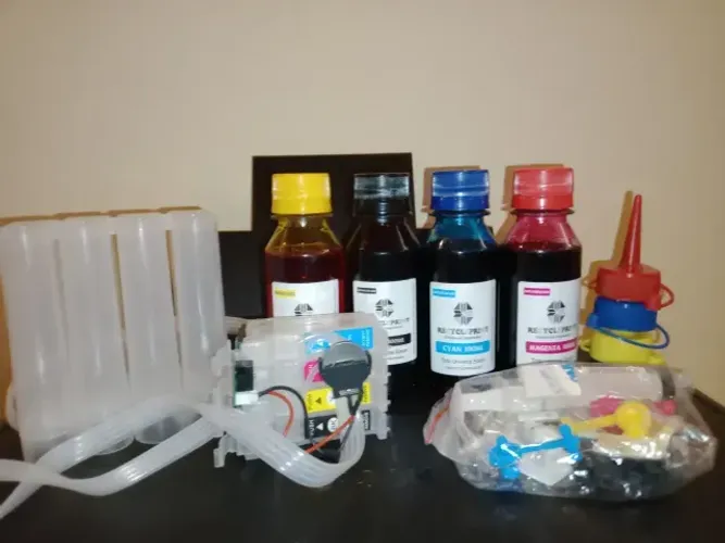 Bulk Ink para  impressoras Epson XP214,  XP241 ,XP201, XP204, XP401, XP411 - Kit completo.