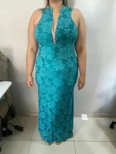Vestido para Festa Azul Turquesa
