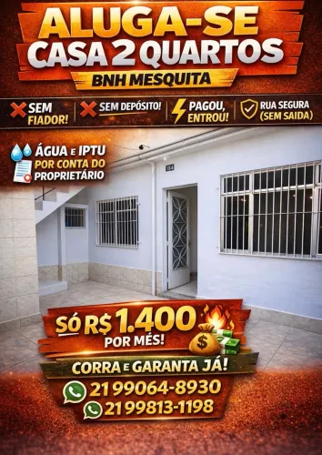 Casa 2 quartos alugo