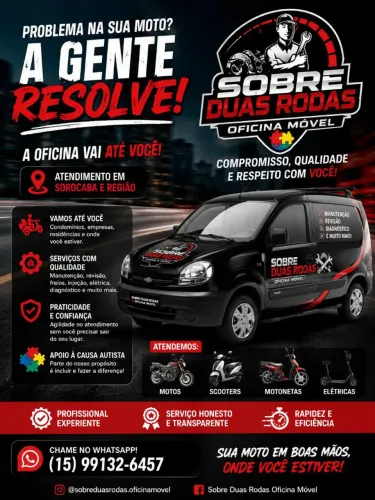 Oficina móvel de motocicletas e Automóveis 