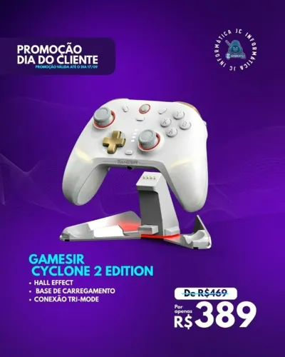 PROMOÇÃO DIA DO CLIENTE VÁLIDO ATÉ O DIA 17/09 GAMESIR CYCLONE 2 EDITION