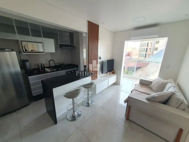 Apartamento mobiliado no Anália Franco, 37m², 1 dormitórios, varanda e 1 vaga