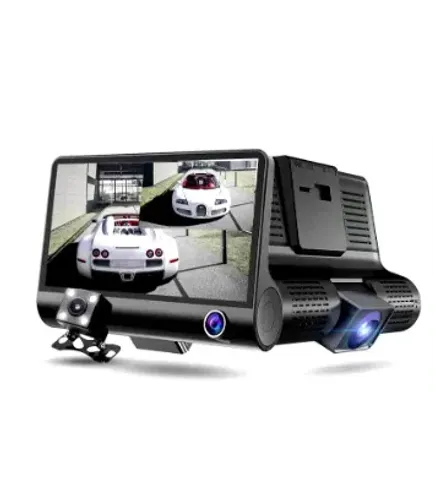 Camera Veicular Automotiva Gravação Full Hd Frontal Ré Lcd 4