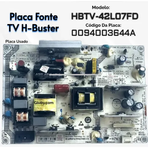 PLACA FONTE TV H-BUSTER MODELO HBTV-42L07FD CÓDIGO: *A