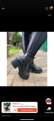 Bota Coturno feminina 