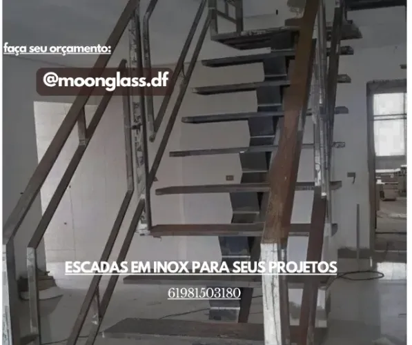 ESCADAS E PROJETOS personalizados com AÇO INOX!