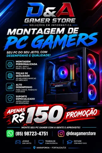 Montagem de PC Gamer com técnico especializado / Maraponga Fortaleza Ceará