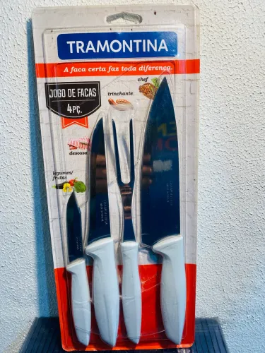 faca Tramontina jogo 4 peçasNovo  