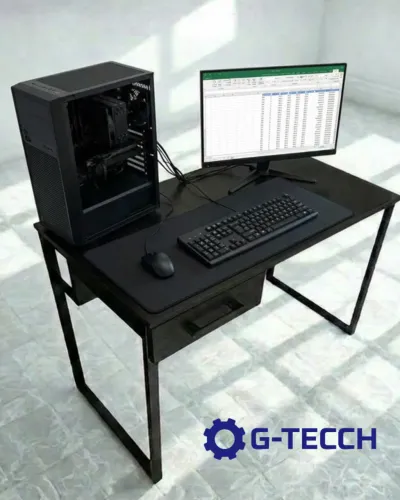Mesa de Escritório Reforçada com Gaveta 1,1M Multiuso Industrial para Computador Notebook