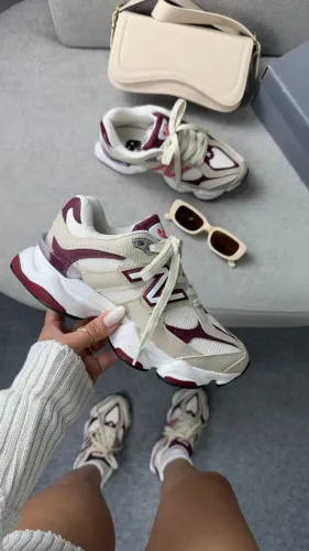 Tenis New Balance 9060 Creme Vinho