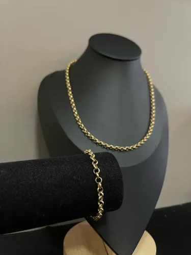 Corrente e Pulseira Elo Português de ouro 18k procedência garantia eterna