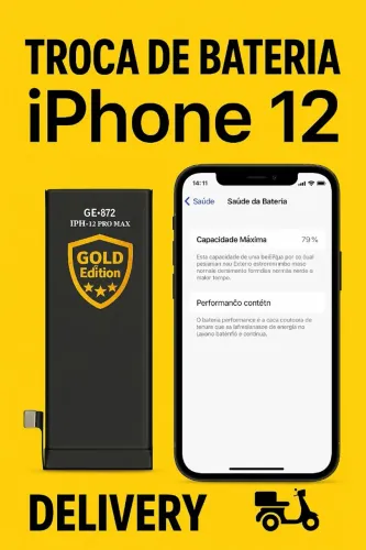 Bateria iPhone 12 Original Gold - Instalação na Hora