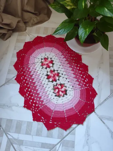 Tapete em crochê 0,67 x 0,47