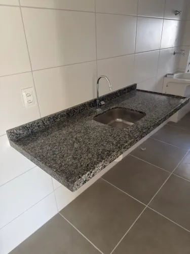 Bancada Cozinha + Torneira Docol + Cuba Inox