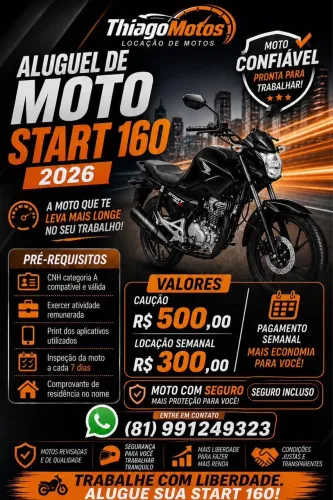 MOTO ALUGUEL START 160 2026