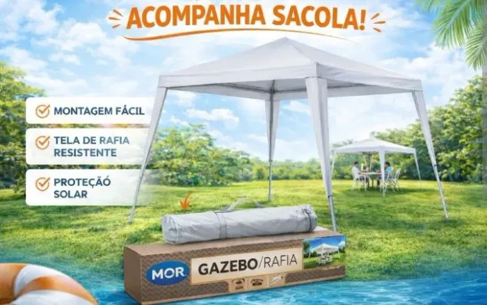 TENDA GAZEBO RÁFIA 3×3 NOVAS EM OFERTA