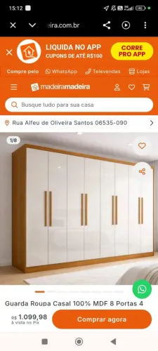guarda roupa novo , estou vendendo pq veio tamanho errado e não cabe na minha casa .