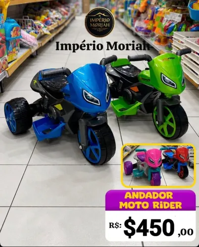 Andador moto eletrica rider para criança infantil