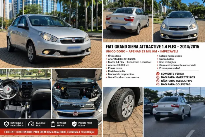 Fiat Grand Siena Attrac. 1.4 EVO F.flex 8V 2015
