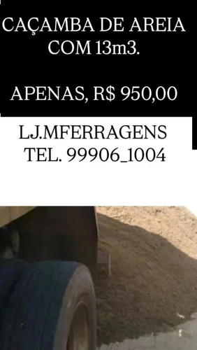 CAÇAMBA DE AREIA COM 13M3.