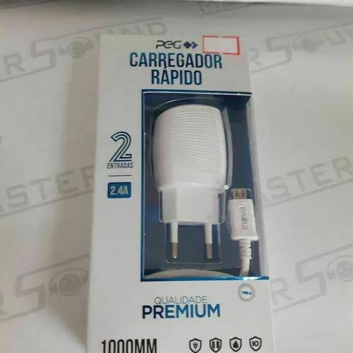 Kit carregador rápido. Com duas entradas usb. Cano com entrada V8. Novo. 