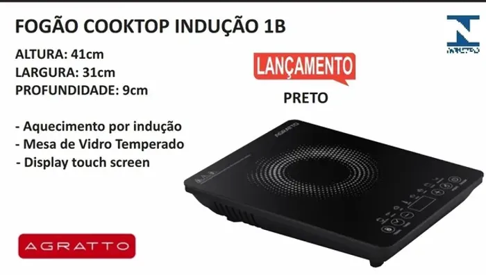 Fogão Cooktop Indução 1 boca **novo na caixa**